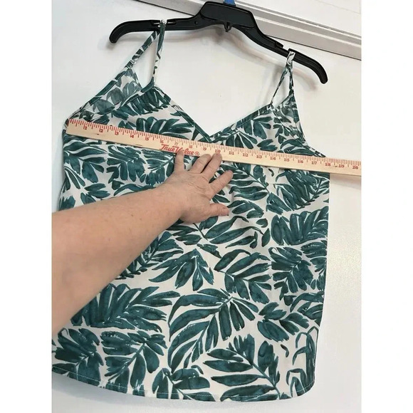 SHEIN Large Beige And Green Leaf Print Camisole L Adjustable Straps - Picture 7 of 9